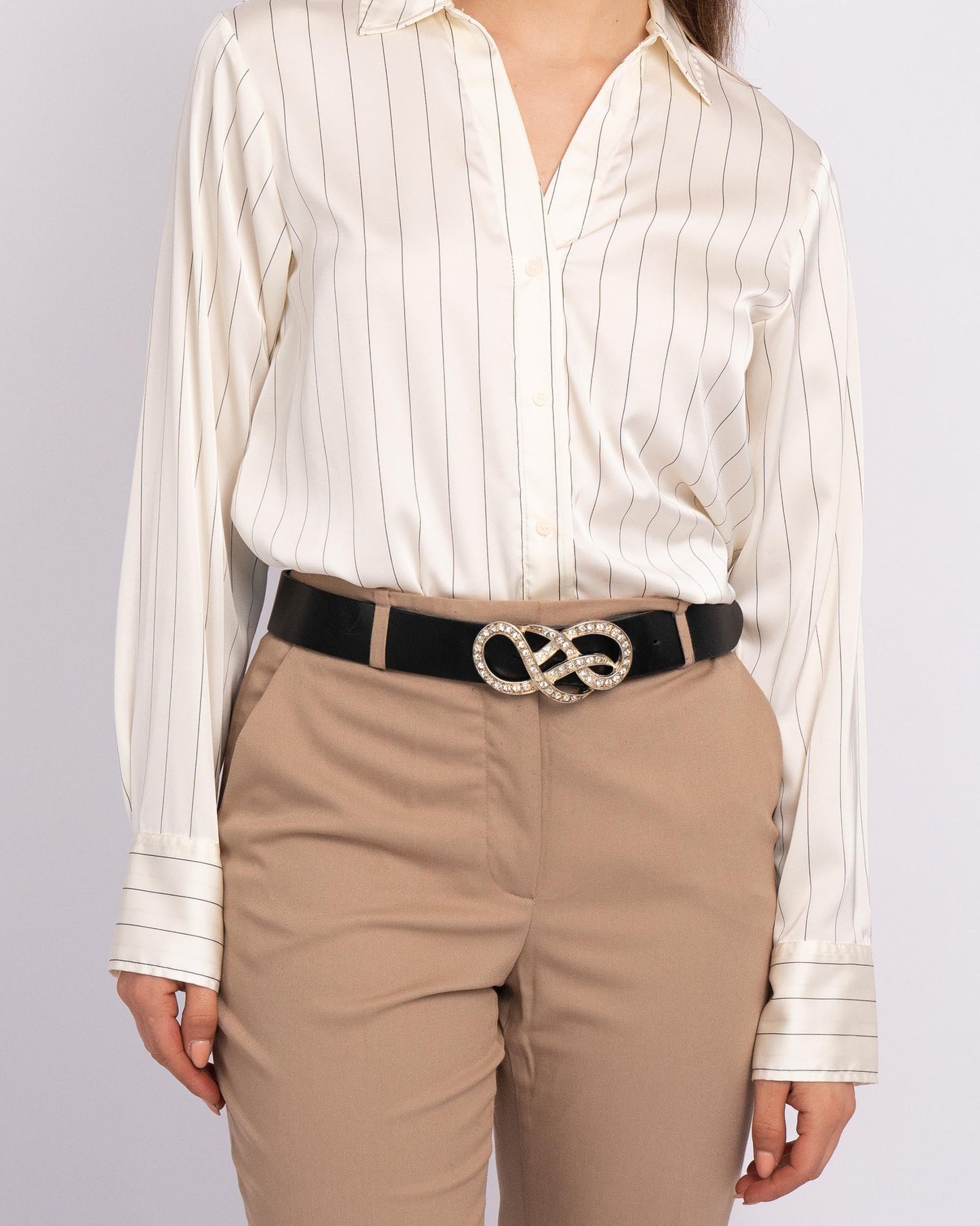 Roma | Silver White Belt Buckle