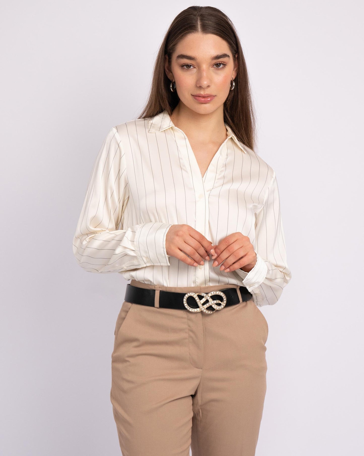 Roma | Silver White Belt Buckle
