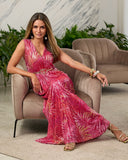 Summer Soiree All Over Sequin Sleeveless Maxi Dress Summer Soiree