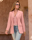 Beyond Travel Classic Boyfriend Blazer Bridal Rose