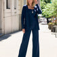 Beyond Travel High Rise Palazzo Pant Maritime Navy