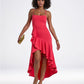 Susana Monaco x Boston Proper Cascading Ruffle Maxi Dress Hibiscus