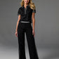 Stripe Polo Sport Set Black/White
