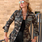 Studded Shaped Utility Jacket Green Multi