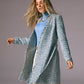 Tweed Wrap Jacket Blue Multi