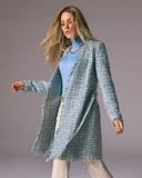 Tweed Wrap Jacket Blue Multi