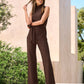 Beyond Travel High Rise Palazzo Pant Coffee Bean