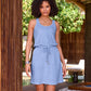 Beach Terry Cinched Sport Dress Bel Air Blue