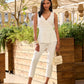 Beyond Travel Crop Pant Ivory Coast