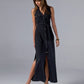 Beyond Travel Belted Maxi Dress Jet Black