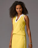 Beach Terry Colored Top and Skort Set Lemon Drop