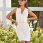 Beyond Travel Chic Drawstring Utility Dress Ivory Coast