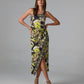 Summer Chic Abstract Print Novelty Strap Knit Dress Summer Chic Abstract