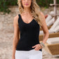 Wide Rib Sweater Tank Black