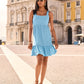 Versatile Tiered Short Dress Baltic Sea