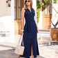 Beyond Travel Belted Maxi Dress Maritime Navy