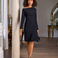 Beyond Travel Asymmetrical Dress Jet Black