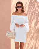 Tencel OTS Dress White
