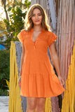 Tiered Shift Dress Nectarine