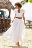Tiered Shift Maxi Dress White