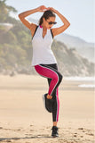 B-Active Sleeveless CB Half Zip Set Black Multi