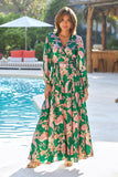 Tropical Summer Wrap Maxi Green Multi
