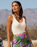 Wide Rib Sweater Tank Off White