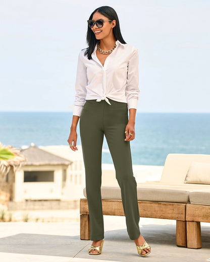 Beyond Travel High Rise Pant Olive Night