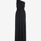 Susana Monaco x Boston Proper One Shoulder Ruched Maxi Dress Black