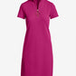 Zip Up Short Sleeve Shift Dress Very Berry