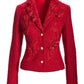 3D Floral Applique Tweed Jacket Jester Red