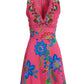 St. Tropez Tropical Print Embellished Fit-And-Flare Dress Pink Multi
