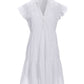 Tiered Shift Dress White
