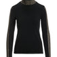 Studded Turtleneck Sweater Black