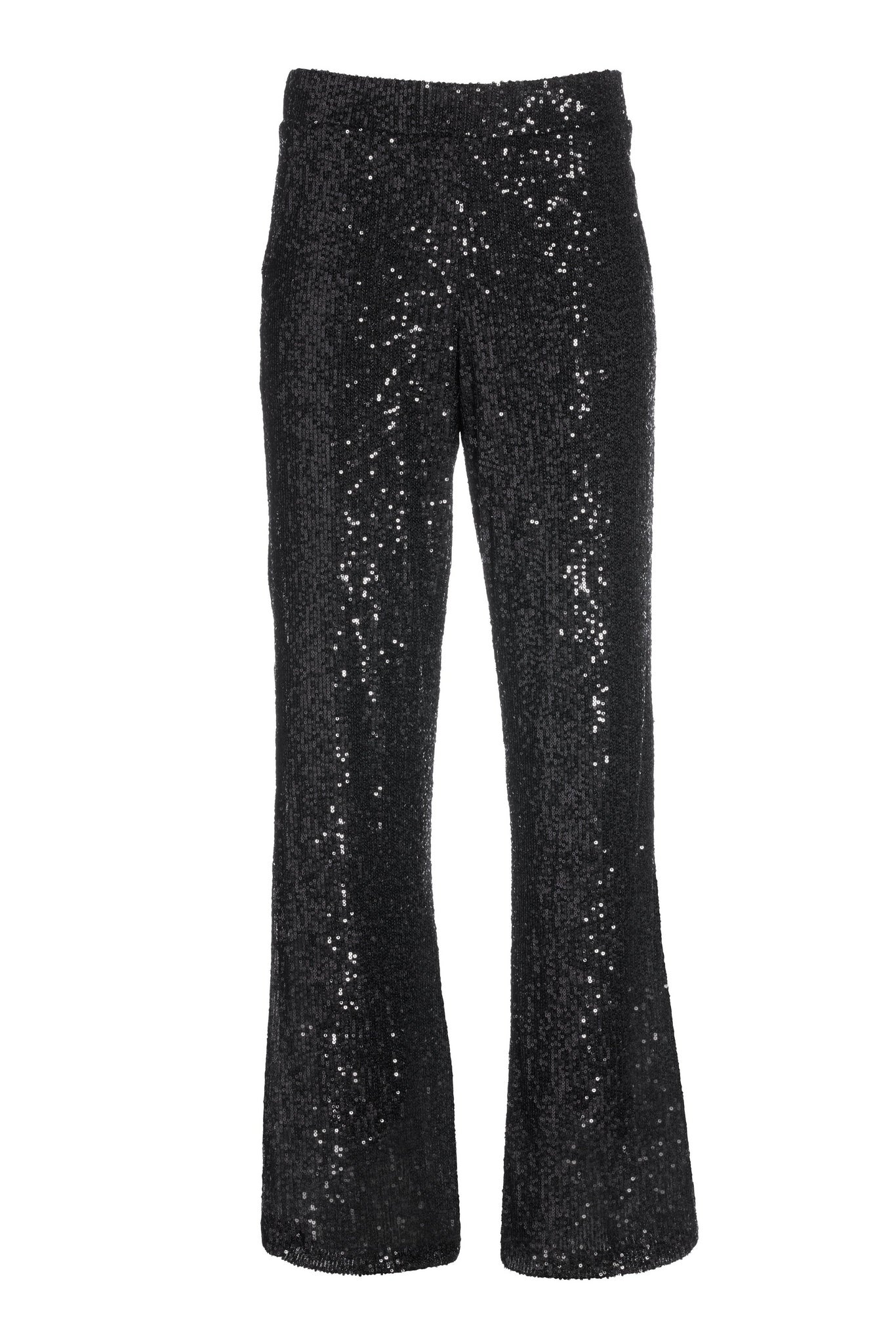 Allover Sequin Palazzo Pant Black