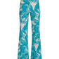 Teal Waters Print Palazzo Pant Blue
