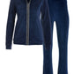 Velour Snowflake Knit Lounge Set Navy