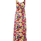Surplice Burnout Sunflower Maxi Dress Multi