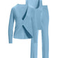Three Piece Sweater Lounge Set Airy Blue