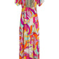 Abstract Print Embellished Maxi Dress Hamptons Swirl