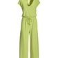 Beyond Travel Crop Drawstring Waist Jumpsuit Daiquiri Green