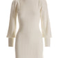 Balloon Sleeve Sweater Dress Cream