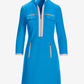 Three Qtr Slv Chic Zip Dress Malibu Blue