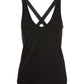 B-Active Solid Cross Back Tank Black