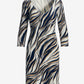 Beyond Travel Cape Town Zebra Print Short Dress Maritime Navy/Camel