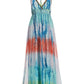 Tie Dye Print Embellished Maxi Multi