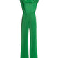Slouchy Versatile Knit Jumpsuit Fern Green