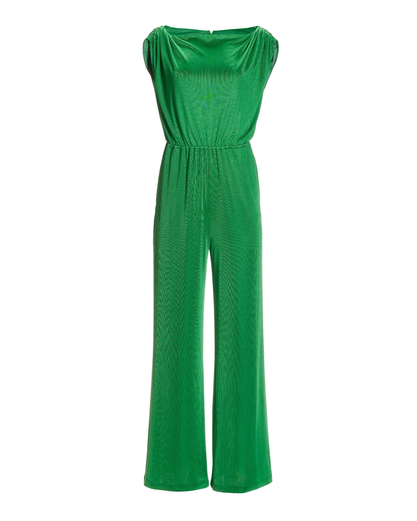 Slouchy Versatile Knit Jumpsuit Fern Green