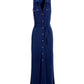 Beyond Travel Button Front Collared Maxi Dress Maritime Navy