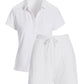 Beach Terry Polo Sport Short Set White